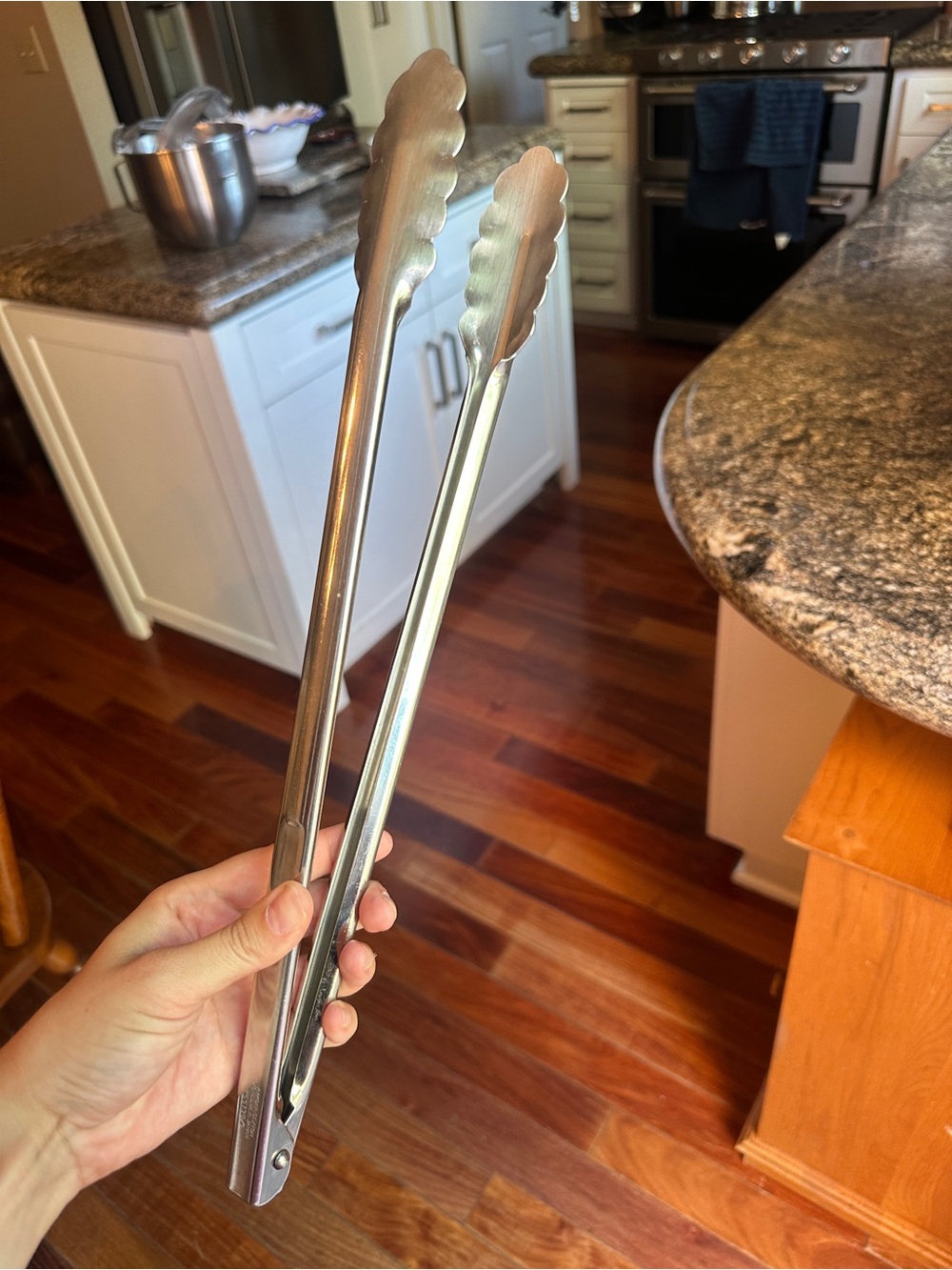 Scalloped Stainless Steel Tongs
